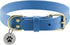 Leather Dog Collar,Heavy Duty Metal Buckle,Soft & Comfy Pet Collar,Waterproof & Odorproof,Adjustable for Custom Fit,Sky Blue,Small...