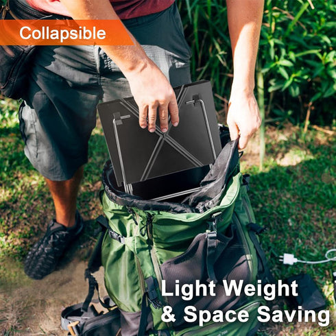 YSSOA 12” Portable Grill Charcoal Barbecue Grill - Folding Grill Notebook Shape Charcoal Grill, Detachable Collapsible, Mini Tabletop Camping Gril...