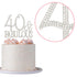 40 Cake Topper - Premium Silver Metal - 40 and Fabulous - 40th Birthday Party Sparkly Rhinestone Decoration Makes a Great Centerpiece - Now Protec...