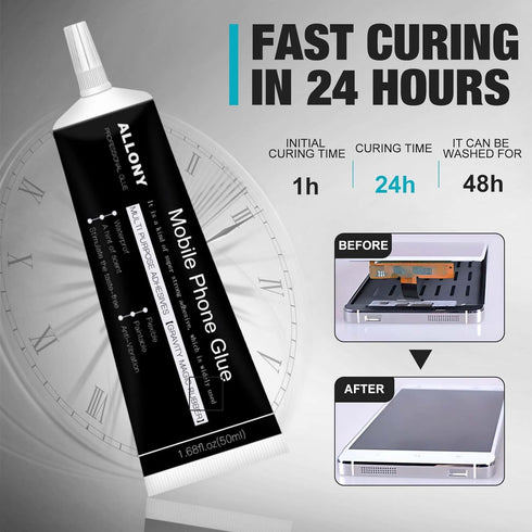 Black Adhesive Glue for Phone Repair High-Performance Waterproof Adhesive with Tool Kit for Electronic Equipment Perfect for Phone, iPad, Tablets,...
