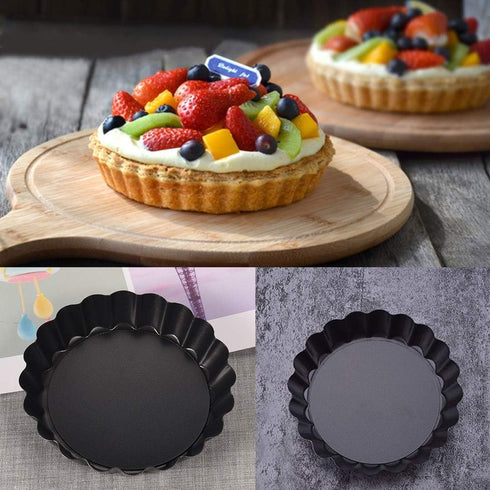 Mini Tart Pans, Nonstick 4 Inch Mini Quiche Pan Removable Bottom Tart Pan Set of 6 (4-Inch)...