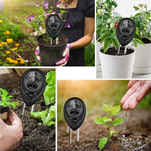 CHICIRIS 3 in 1 Function Soil Tester, Soil Meter Plant Meter Soil//Light Tester for Gardening Tool Kits for Garden, Farm, Lawn, Indoor & Outdoor...