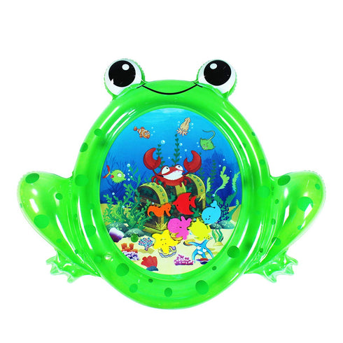 Frog Baby Water mat, Tummy time Baby Toys, Inflatable Play Mat Water Cushion Baby Toys, Fun Early Development Activity Play Center for Newborn (93...