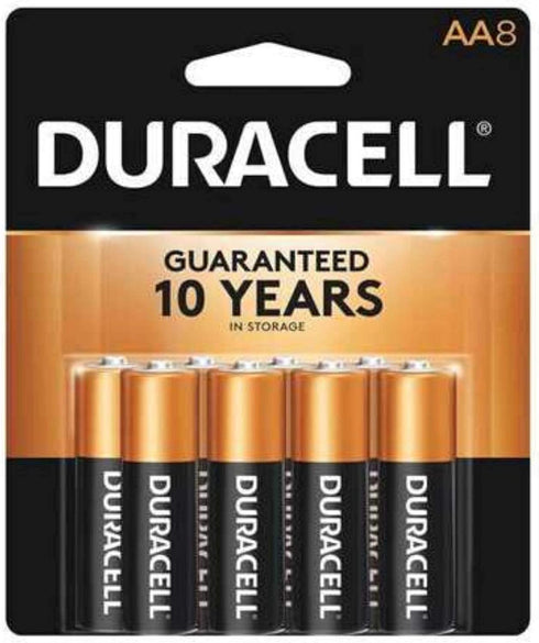 Duracell : Coppertop Alkaline Batteries, AA, 8/pack -:- Sold as 2 Packs of - 8 - / - Total of 16 Each...