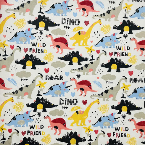 Dinosaur Quilt Fat Quarters Fabric Bundles Cotton Cartoon Dino World Fabric for Baby Boy Kids 18"x 22" (7pcs) SZRUIZFZ...