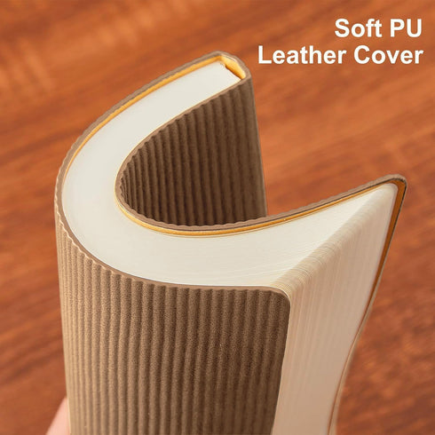 Lined Journal Notebook For Women Men,216 Pages A5 Leather Cover Aesthetic Journal Business Office College Diary Writing,100 GSM Thick Paper, 5.79"...