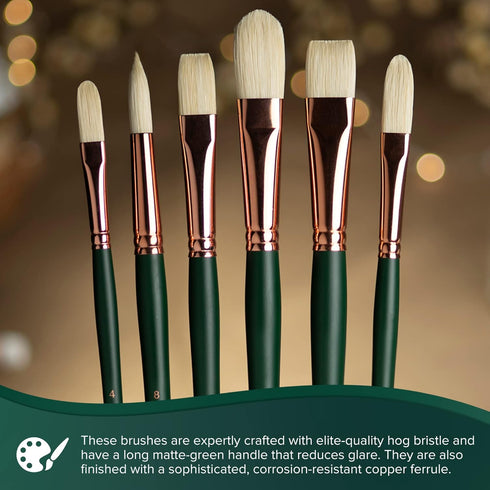 Silver Brush Limited 1000 Grand Prix Round Brush for Oil Paintings, Size 0, Long Handle...