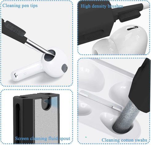 9 in 1 Electronics Cleaning Kit for Laptop,Computer,Tablet,Airpod Cleaner Kit,Keyboard Cleaner Kit with Key Puller,Microfiber Cloth,Keyboard Brush...