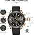 BY BENYAR Watch for Men Analog Quartz Chronograph Waterproof Luminous Designer Mens Wrist Watches Business Work Sport Casual Dress Watch with Sili...