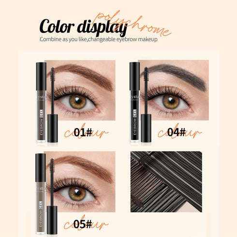 Waterproof Light Brown Eyebrow Gel, Instant Bushy Eyebrow Makeup for Natural Looking Stays on All Day Eye Brow Gel Makeup Fills and Shapes 0.11 Ou...
