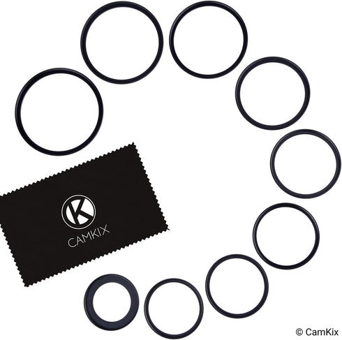 Step Up Lens Filter Adapter Rings - Set of 9 - Allows You to Fit Larger Size Lens Filters on a Lens with a Smaller Diameter - Sizes: 37-49, 49-52,...