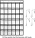 36 Clear Pockets Classroom Pocket Chart for Cell Phones, Pocket Chart for Calculator Phone Holder with 36 Number Stickers and Hooks (White)...