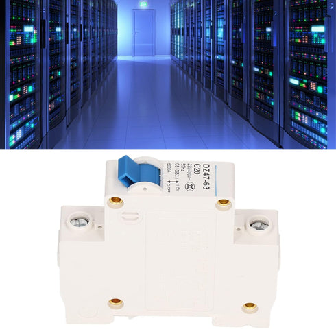 C20 1P Miniature Circuit Breaker, MCB DIN Rail Mounting Isolator 230V 400V 20A Low Voltage with Switch 6000A High Segment Capability, for Lighting...