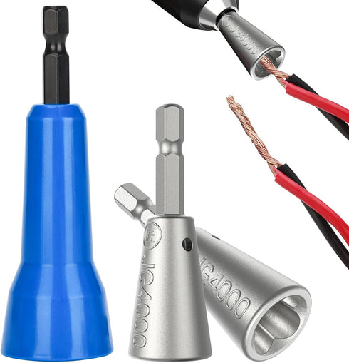 Wire Twister Tool for Drill, Wire Nut Twister, 3 Pack Drill Wire Twister Tool for Connector Wire Twisting Tool with 1/4" Chuck, Enhance Wiring Eff...