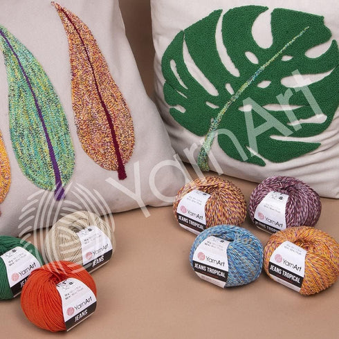 YarnArt Jeans Tropical Yarn - Variegated Fine Yarn 1 Skein/Ball 50 gr 174 yds Cotton Yarn Knitting Yarn Soft Yarn, Amigurumi, Crocheting, Turkish ...