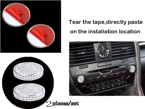 CONGCONG Bling Crystal Diamond Interior Multimedia Volume Audio knobs Accessory Compatible for Lexus GS:15-20, RX:15-21...