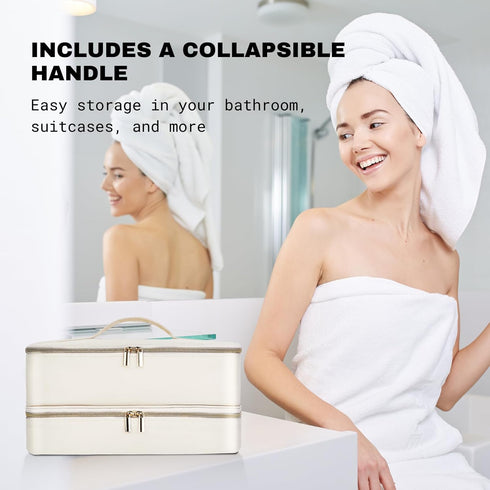 Carrying Case for Shark Flexstyle, Double-Layer Travel Case for Dyson Supersonic Hair Dryer/Dyson Airwrap, Waterproof Storage Case Travel Organise...