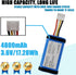 GSP-1S2P-F6D 4800mAh Battery Compatible with JBL Flip 6 Waterproof Bluetooth Speaker with Tools Battery Part NO Flip6 3.6V...