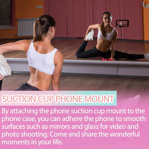 2PCS Silicone Suction Phone Case Mount,Non Slip Suction Cup Phone Mount,Hands-Free Phone Accessories Holder for Selfies and Videos,Silicon Adhesiv...