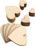 Blulu 500 Pieces Wood Heart Cutouts 0.3 inch/0.4 inch/0.5 inch/ 0.8 inch/1 inch Unfinished Wooden Slices Blank Heart Embellishments Ornaments for ...