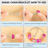 20 Pieces 6.3 Inch Snake Chain Charm Bracelets Adjustable Snake Charm Bracelet Chains with Bracelet Helper Heart Lobster Clasp Extender Chain DIY ...