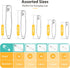 Huhuhero 340 Pack Safety Pins Assorted, Small and Large Safety Pins for Clothes Costume, 5 Different Sizes Nickel Plated Steel Pin Bulk, Sewing Cr...