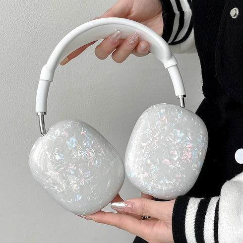 for Cute Glitter Airpods Max Case with Cleaner Kit, Anti-Scratch Shell Pattern Ear Pad Case Cover/Ear Cups Cover/Headband Cover for AirPods Max Co...