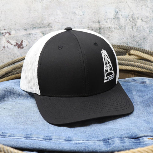 HOOEY Oil Gear (HOG) Adjustable Snapback Mesh Trucker Back Hat...