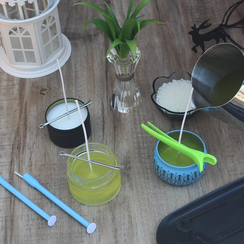 Candle Wick Kit, 60 Cotton Candle Wicks with Candle Making Tools for Candle Making (Thin, 8 inches)...