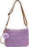 Straw Crossbody Bags Women Summer Woven Shoulder Purse Beach Wristlet Zipper...