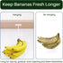 2-Pack Banana Hook Under Cabinet,Banana Holder,Metal Banana Hanger Hook,Adhesive Banana Hook, Foldable Banana Hook, Folds Up With Magnets When Not...