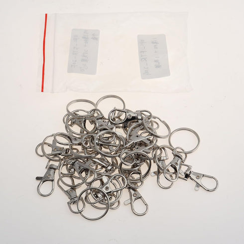 50PCS Metal Lobster Claw Clasp with Key Rings, keychain making kit (Claw Clasp 25pcs+Key Chain Ring 25pcs) for Keychain Clip, Key, Jewelry Making,...