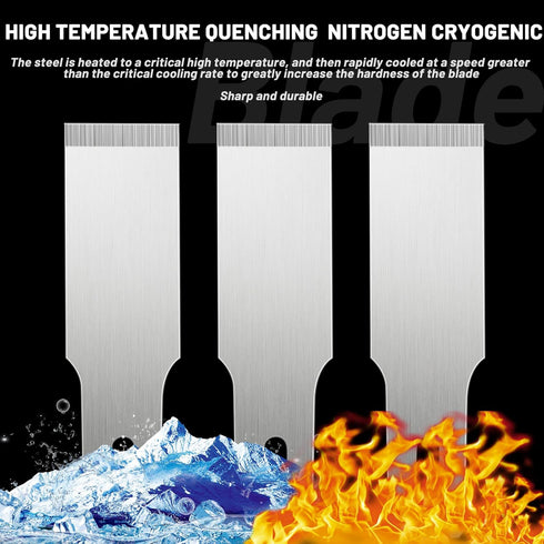 Size 18 Chiseling Blades SK5 Knife Blades No Handles Knife Square Blade Carbon Steel Chisel Tip Knife Blade with Plastic Storage Boxes for Craft C...