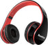 Kids Headphones for Boys Girls Adults with Microphone Volume Control Removable Audio Cable Black/Red...