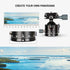 Koolehaoda Tripod Head Low Profile Ball Head, ?36mm Metal Panorama Ball Head with 1/4" Screw Arca Swiss Quick Release Plate for DSLR Camera Tripod...