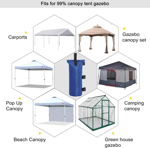 MASTERCANOPY 112lbs Canopy Weight Sandbags (9"x14",Blue)...