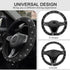 Bling Diamond Car Steering Wheel Cover, Anti-Slip Soft 14.5-15.5 Inch Sparkly Rhinestone Steering Wheel Protector for Women Men, Universal Fit Mos...