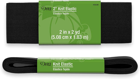 Dritz, 2-Yards Long, Black Knit Elastic,6.63 x 2.13 x 0.63...