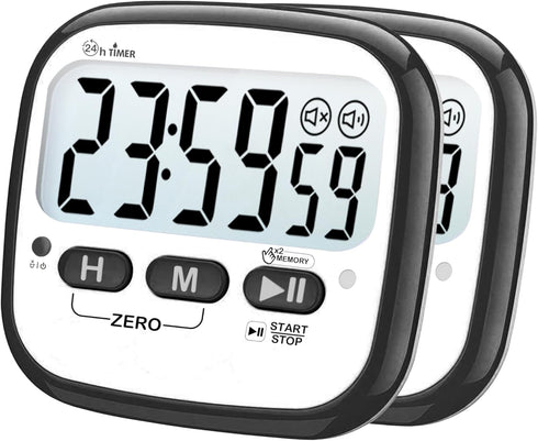 Digital Timer, Kitchen Timer for Cooking, Countdown Timer for Kids, Classroom Timer for Teacher, Egg Timer, Stop Watch Magnetic Timer for Exercise...