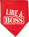 Mirage Pet Products Like a Boss Screen Print Bandana for Pets, Small, Red...