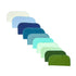 1 Ply Solid Color Flannel 8x8 Inches Little Wipes Set of 10 Assorted Blues and Greens- Proudly Made in the USA!...