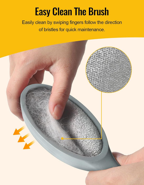 Lint Brush Pet Hair Remover for Clothes, Couches - 2 Pack, Dual Side, Gray...