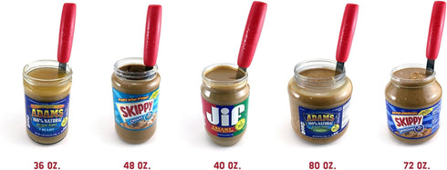 PB-JIFE! The Ultimate PB knife. Stir, scrape, and clean the BIG Jars (Red, 2)...