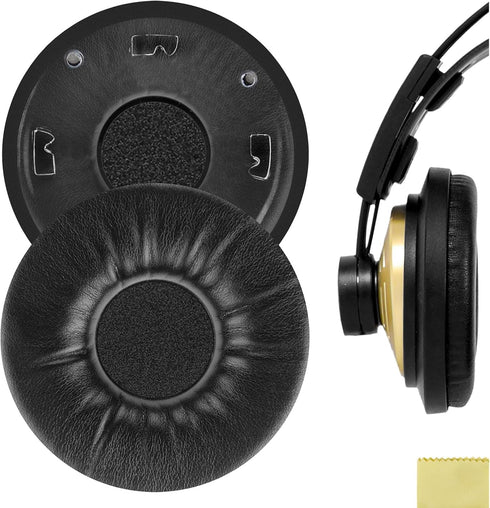 Geekria QuickFit Replacement Ear Pads for AKG K121, K121S, K141 MK II, K142 HD Headphones Ear Cushions, Repair Parts (Black)...