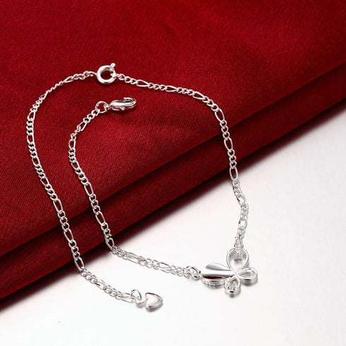 Yuren Zircon Butterfly Charm Adjustable Chain 925 Sterling Silver Ankle Bracelet for Women Anklet Foot Bracelet Sandals Beach Feet Diamond Anklet...