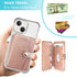 Phone Wallet Stick on,Credit Card Holder for Cell Phone,Leather Minimalist Wallet for Back of Most Smart Phone (Pink)...