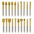 20pcs Rotary Bits Burr Set with 1/8 inch Shank for DIY Woodworking, Carving, Engraving, Drilling....