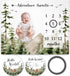 Adventure Awaits Baby Milestone Blanket with Birth Stat Sign, Mountain Baby Growth Chart Monthly Blanket, Watch Me Grow Adventure Baby Nursery for...