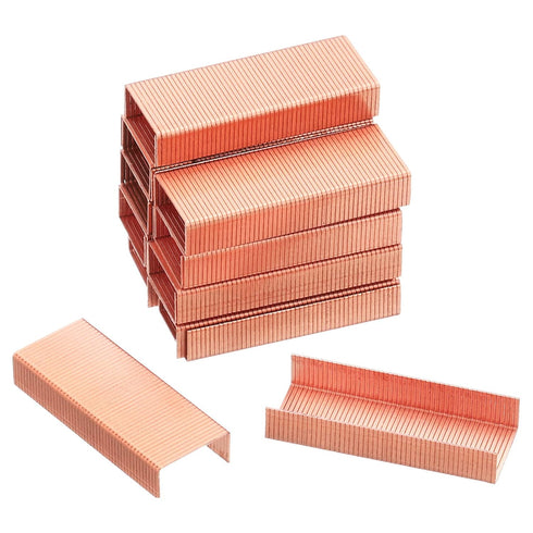 PATIKIL 24/6 Staples, 10000 Pcs 50/Strip Standard Size Jam Free Sharp Chisel Point Stapler Refill for Desktop Stapler Home Office, Rose Gold...