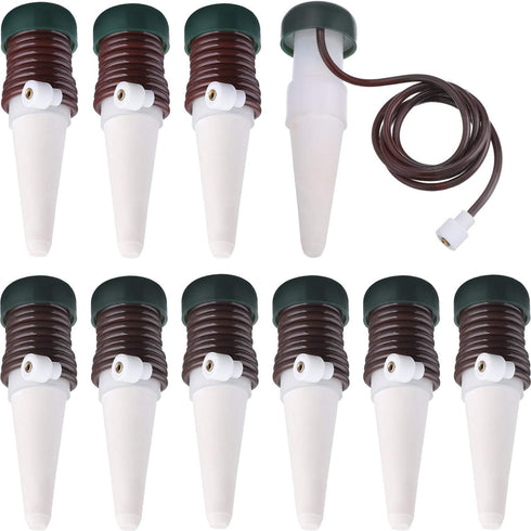 10 Pack Plant Watering Stakes Automatic Devices Plant Self Drip Irrigation Slow Release Indoor Outdoor Terracotta Water Spikes for Potted Plants F...